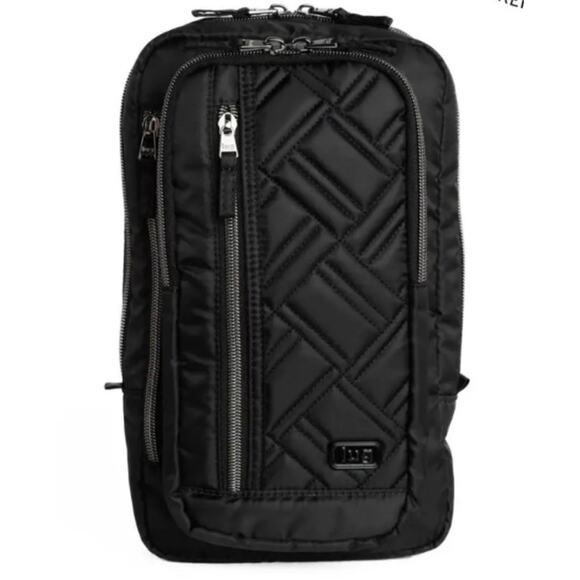 NWT Lug Tailback Black Sling Bag Backpack Quilted Messenger Crossbody - Picture 1 of 10